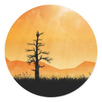 Sunlit Mountain Range stickers
