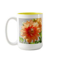 Sunlit Orange Dahlia Mug