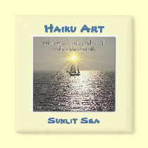Sunlit Sea Haiku Art Magnet