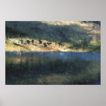 Sunlit Trees Poster