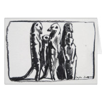 Sunning meerkats - Card