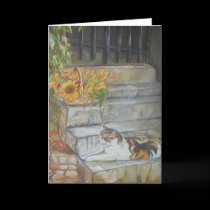 Sunning Tabby cards by lynndart Sunning Tabby cards