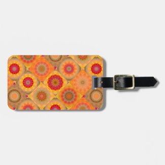 Sunny Abstract Floral Design Luggage Tag
