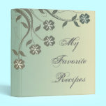 Sunny and Pistachio Floral Swirl Recipe Book binders