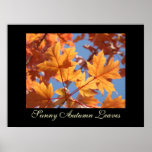 Sunny Autumn Leaves art prints gifts framed