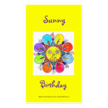 Sunny Birthday Series #4 Business Card Template