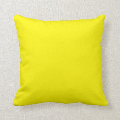 Sunny Bright Yellow Throw Pillows Zazzle