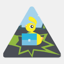 Sunny Bunny Triangle Stickers