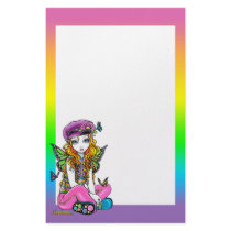"Sunny" Butterfly Rainbow Fairy Art Stationery