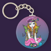 "Sunny" Butterfly Rainbow Fairy Keychain keychains