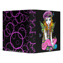 "Sunny" Candied Butterfly Rainbow Fairy Art Binder