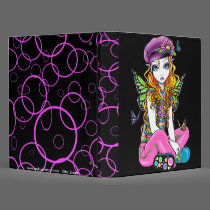 "Sunny" Candied Butterfly Rainbow Fairy Art Binder