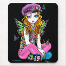 standard_mousepad - "Sunny" Candied Butterfly Rainbow Fairy Mousepad