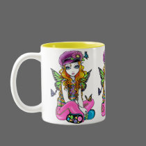 "Sunny" Candied Butterfly Rainbow Fairy Mug