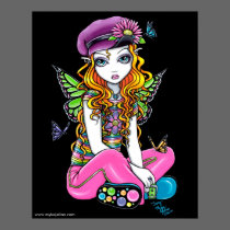 "Sunny" Candied Butterfly Rainbow Fairy Posters posters