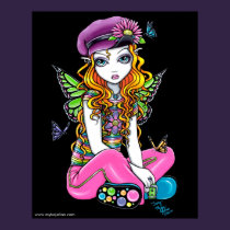"Sunny" Candied Butterfly Rainbow Fairy Posters posters