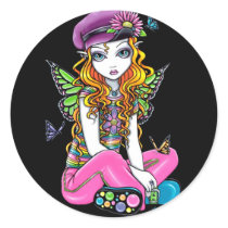 "Sunny" Candied Butterfly Rainbow Fairy Stickers