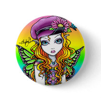 "Sunny" Cute Rainbow Butterfly Fairy Button buttons