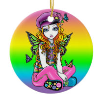 "Sunny" Cute Rainbow Butterfly Fairy Ornaments ornaments