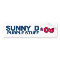 Sunny D w/Purple Stuff '08 Campaign Bumper Sticker
