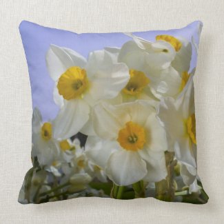 Sunny Daffodils! Throw Pillows