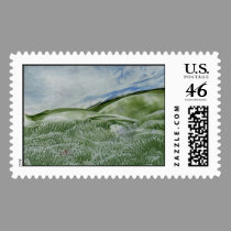 Sunny Day Encaustic Art Postage stamps
