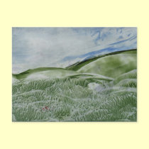 Sunny Day Encaustic Art Postcard postcards