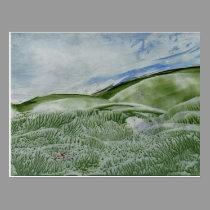Sunny Day Encaustic Art Postcard postcards