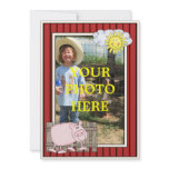 Sunny Day Happy Pig - Kids' Party or Baby Shower Custom Announcement