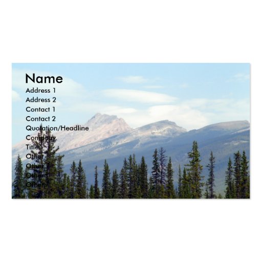 Sunny Day/Mountains Business Cards (front side)