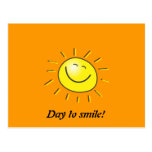 Sunny day, smiling sun, Day to smile! Post Cards