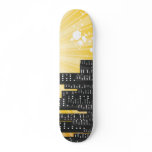 sunny day vector cityscape custom skate board