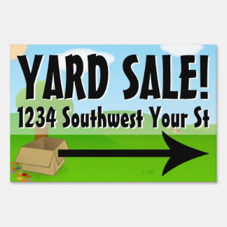 lawn Customizable Sale address signs Day Sunny rustic Yard Sign