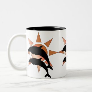 Sunny Dolphin Coffee Mugs