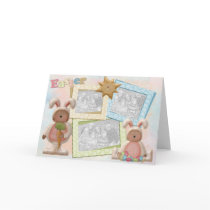 Sunny Easter Triple Photo Frame Card