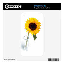 Sunny floral bright Sunflower flower photograph iPhone 4S Skin
