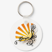 Sunny Floral Graphic Georgia Keychain