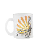 Sunny Floral Graphic Hawaii Mug Glass