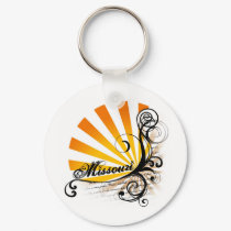 Sunny Floral Graphic Missouri Keychain