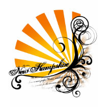 Sunny Floral Graphic New Hampshire T-Shirt