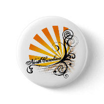Sunny Floral Graphic North Carolina Button