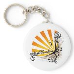 Sunny Floral Graphic North Carolina Keychain