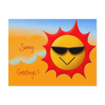 Sunny Greetings Postcard by elenaind Sunny Greetings Postcard