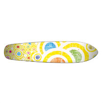 Sunny Grunge Circles Skateboard Deck