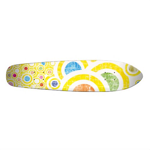 Sunny Grunge Circles Skateboard Deck skateboard