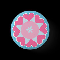 Sunny Hearts Flower buttons