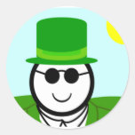 Sunny Leprechaun Round Sticker