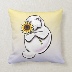 Sunny Manatee Off-Leash Art™ Pillow
