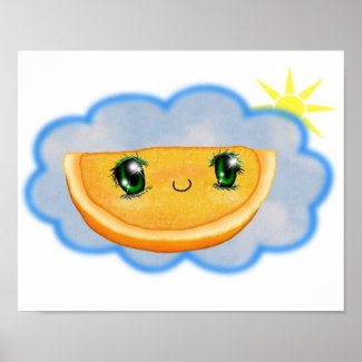 Sunny Orange Canvas Print print