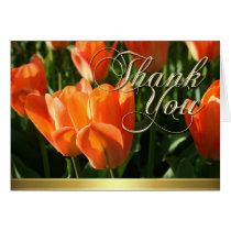 Sunny Orange Tulips Thank You Card